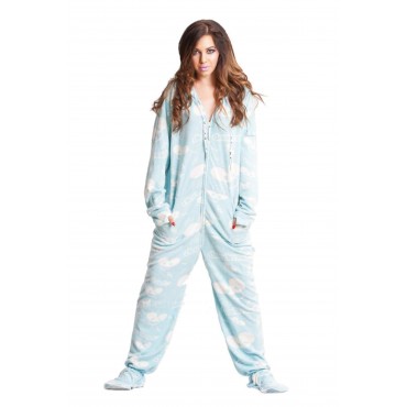 'DeadMau5 Blue Adult Footed onesie Pajamas ** SUPER SALE ITEM **