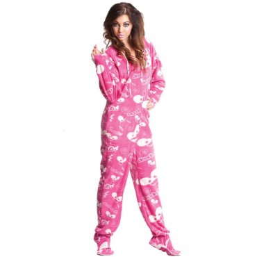 Pink DeadMau5 Hooded Adult onesie Pajamas