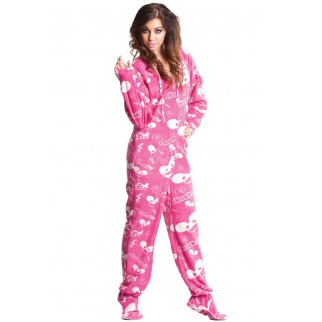 Pink DeadMau5 Hooded Adult onesie Pajamas
