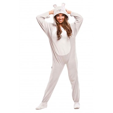 Grey Mouse Adult Footed Costume onesie