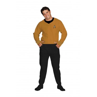 Star Trek Command Gold Footed onesie Adult Pajamas