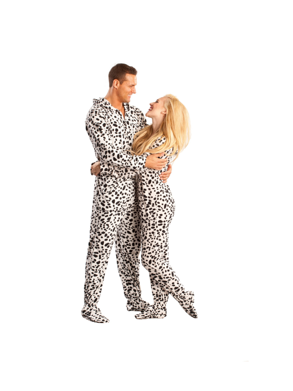 Dalmatians Adult Footed Onesie Pajamas