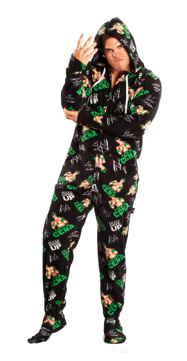 WWE John Cena Adult Footed Pajamas - Image 3