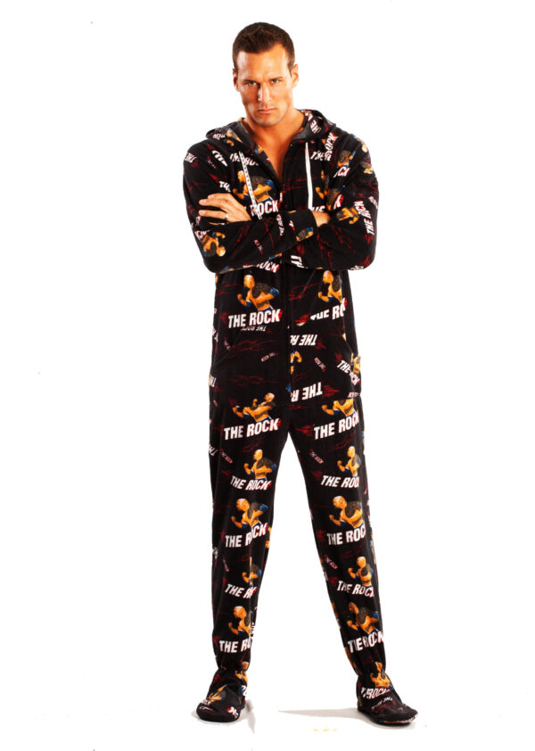 WWE The Rock Adult Footed Pajamas - Image 3