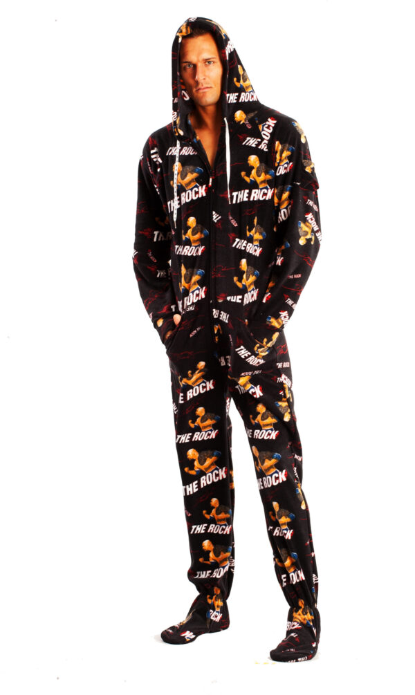 WWE The Rock Adult Footed Pajamas - Image 4