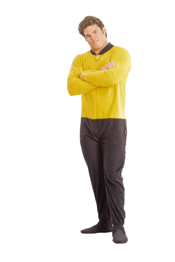Star Trek Command Gold Footed Onesie Adult Pajamas - Image 6