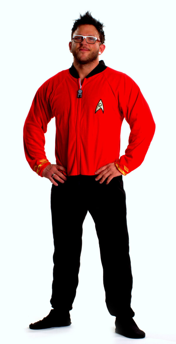 Star Trek Engineering Red Onesie Footed Pajamas - Image 2