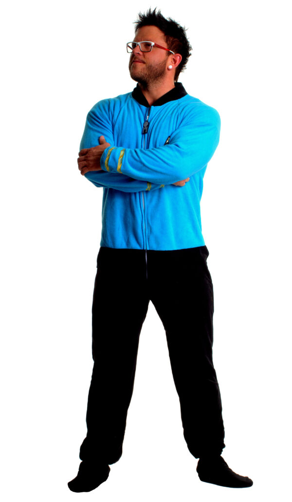 Star Trek Sciences Blue Footed Adult Onesie Pajamas - Image 3