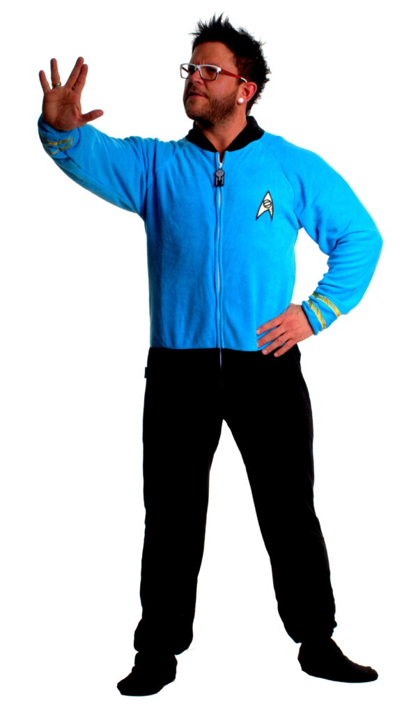 Star Trek Sciences Blue Footed Adult Onesie Pajamas - Image 2
