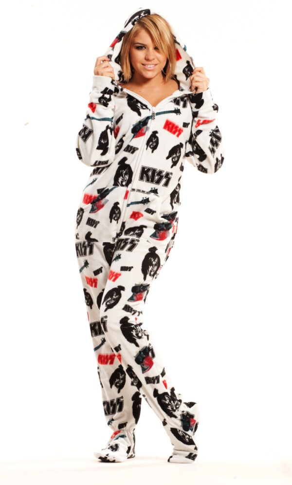 KISS Lick It Up Hooded Adult Onesie Pajama - Image 2