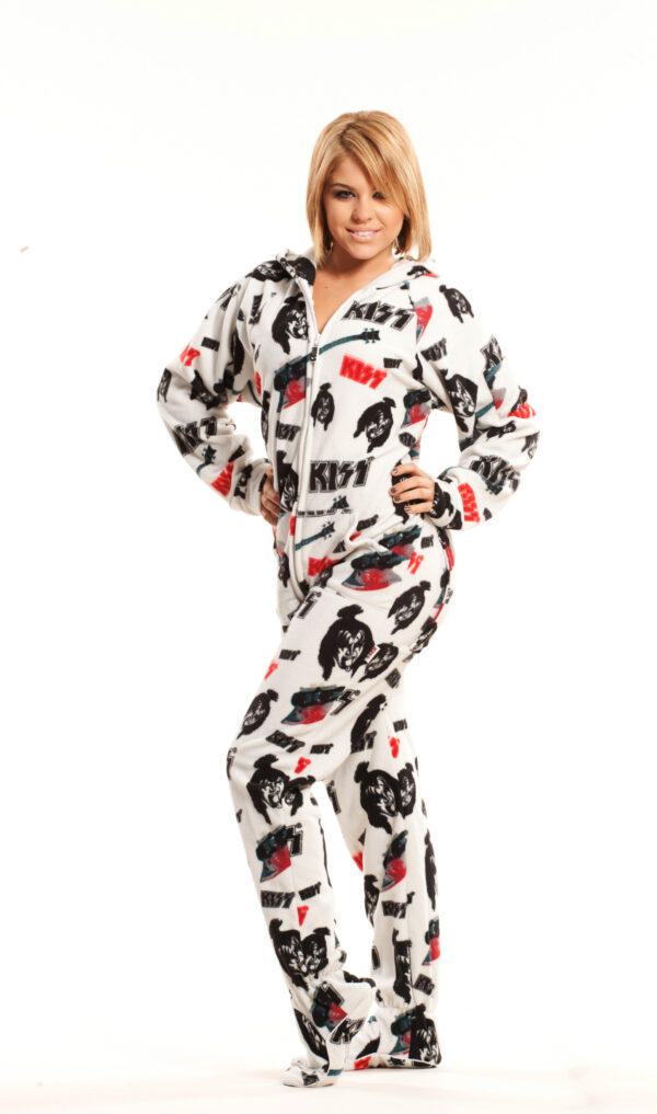 KISS Lick It Up Hooded Adult Onesie Pajama - Image 3